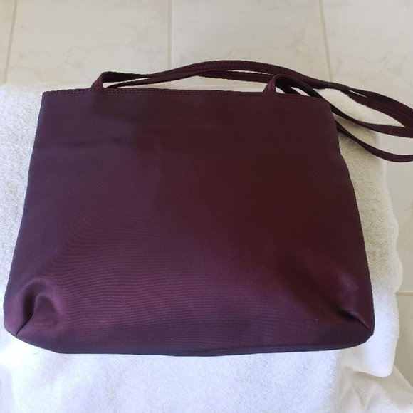 David Dart dark maroon fabric shoulder strap bag - Picture 2 of 5